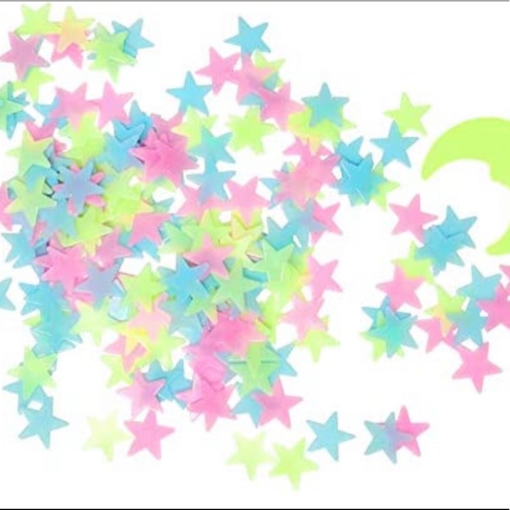 Colorful Glow in The Dark Stars,Stars Stickers for Ceiling,Stars Wall Decoration